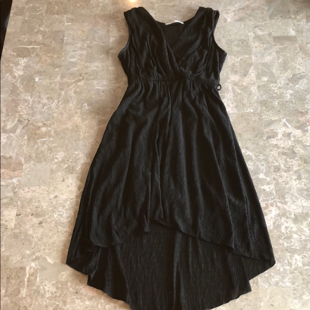 Black high low dress